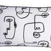 guranteed de qualité Castorama Coussin Dessin Visage Noir Et Blanc L.60 X L.40 Cm 7