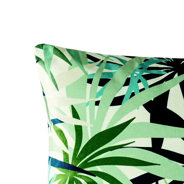 a Prix Discount Castorama Coussin Velours Imprimé Plumeria Deco&Co L.40 X L.40 Cm 1