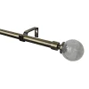 Castorama Kit De Tringle à Rideau Extensible Embout Boule Verre Antiki GoodHome 200/330 Cm Ø16/19mm Doré outlet 5