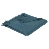 Castorama Plaid Effet Laine 130 X 150 Cm Bleu bas prix 7
