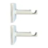 pas cher Castorama Support Pour Barre à Rideau Universel GoodHome Pour Trous Existants Blanc Ikaria 7