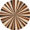 achat pas cher Castorama Tapis Vinyle Rond Imitation Bois Multicolore En Forme D’étoile ⌀99cm X Ep 2mm 5