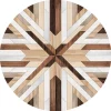 Nouvelle Collection Castorama Tapis Vinyle Rond Imitation Chevrons Coloris Naturels, Noyer & Bois Blanc ⌀99cm X Ep 2mm 5